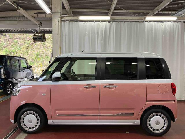 ムーヴキャンバスストライプスG元展示車 届出済未使用車 両側電動スライドドア 1オーナー 禁煙 電動格納式ドアミラー 衝突安全ボディ アイドリングストップ シートヒーター スマートキー プッシュスタート 車線逸脱警告(長崎県)の中古車