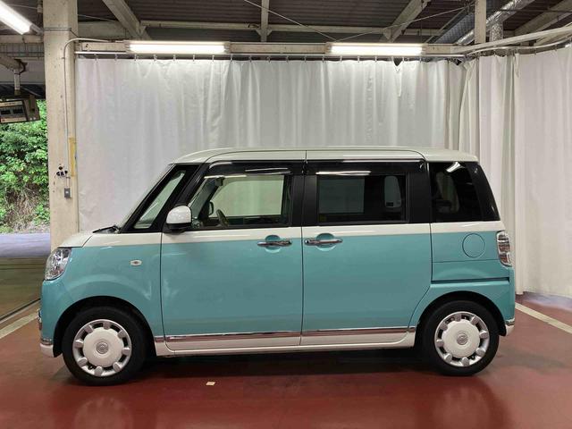 ムーヴキャンバスＸメイクアップリミテッド　ＳＡIII下取車　ナビ　パノラマモニター　ブルートゥース　ＥＴＣ　衝突被害軽減システム　スマートキー　プッシュスタート　両側電動スライドドア　オートライト　電動格納ミラー　ベンチシート　衝突安全ボディ（長崎県）の中古車