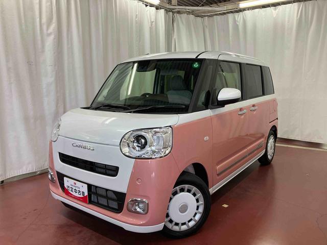 ムーヴキャンバスストライプスＧ届出済未使用車　元展示車　衝突被害軽減システム　両側電動スライドドア　アイドリングストップ　禁煙　スマートキー　プッシュスタート　シートヒーター　スマートキー　ＬＥＤヘッドランプ　衝突安全ボディ（長崎県）の中古車