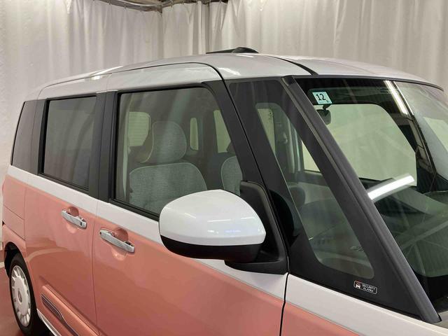 ムーヴキャンバスストライプスＧ届出済未使用車　元展示車　衝突被害軽減システム　両側電動スライドドア　アイドリングストップ　禁煙　スマートキー　プッシュスタート　シートヒーター　スマートキー　ＬＥＤヘッドランプ　衝突安全ボディ（長崎県）の中古車