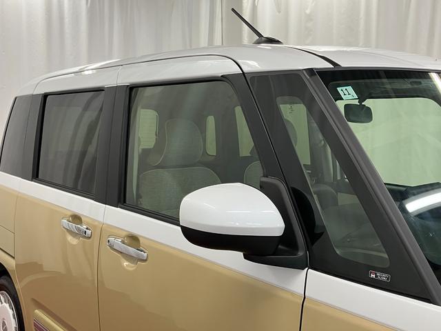 ムーヴキャンバスストライプスＧ届出済未使用車　元展示車　アイドリングストップ　禁煙　セキュリティアラーム　スマートキー　プッシュスタート　シートヒーター　１オーナー　ＬＥＤヘッドランプ　車線逸脱警報　ベンチシート　オートハイビーム（長崎県）の中古車