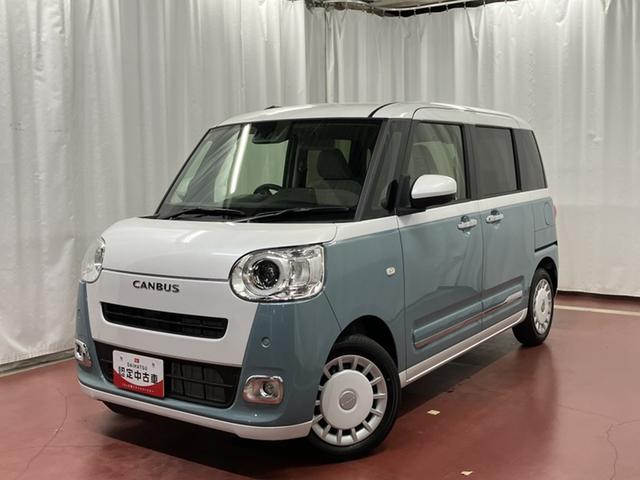 ムーヴキャンバスストライプスＧ届出済未使用車　展示車　１オーナー車　禁煙　両側電動スライドドア　安全ボディ　シートヒーター　スマートキー　オートマチックハイビーム　アイドリングストップ　オートライト　点検記録簿（長崎県）の中古車