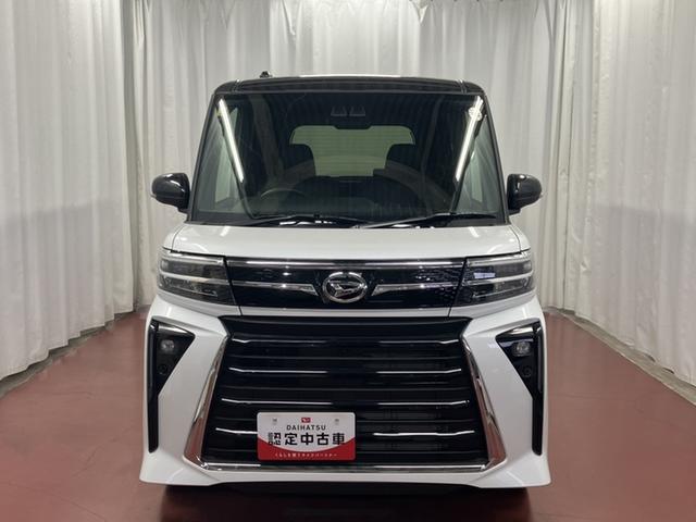 タントカスタムＸ届出済未使用車　展示車　１オーナー　禁煙　両側電動スライドドア　スマートキー　衝突防止　アイドリングストップ　シートヒーター　オートハイビーム　オートライト　衝突安全ボディ　盗難防止　整備記録簿（長崎県）の中古車