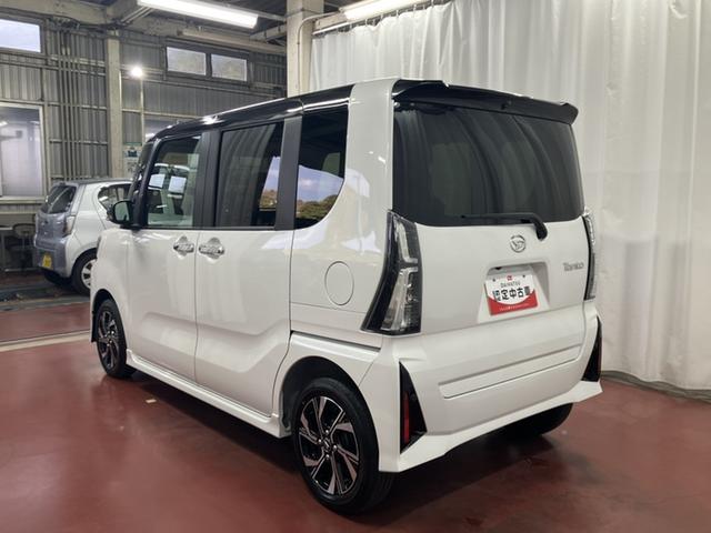 タントカスタムＸ届出済未使用車　展示車　１オーナー　禁煙　両側電動スライドドア　スマートキー　衝突防止　アイドリングストップ　シートヒーター　オートハイビーム　オートライト　衝突安全ボディ　盗難防止　整備記録簿（長崎県）の中古車