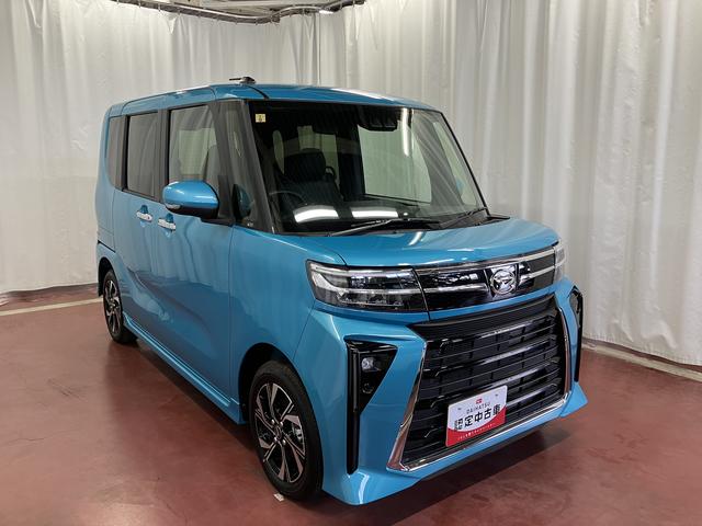 タントカスタムＸ届出済未使用車　展示車　ワンオーナー　禁煙　両側電動スライドドア　スマートキー　衝突防止　アイドリングストップ　シートヒーター　衝突安全ボディ　セキュリティアラーム　整備記録簿（長崎県）の中古車