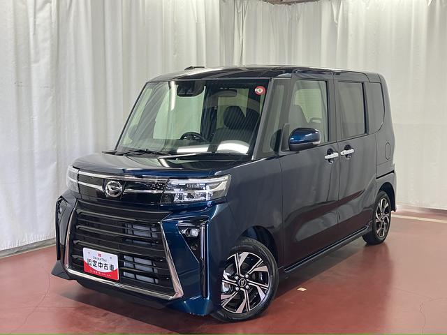 タントカスタムＸ届出済未使用車　ワンオーナー　展示車　禁煙　スマートキー　両側電動スライドドア　衝突防止　アイドリングストップ　シートヒーター　セキュリティアラーム　ＬＥＤ　衝突安全ボディ　整備記録簿（長崎県）の中古車