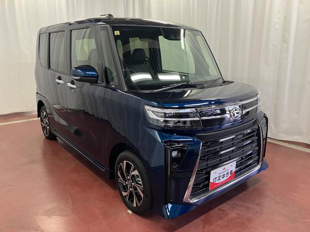 タントカスタムＸ届出済未使用車　ワンオーナー　展示車　禁煙　スマートキー　両側電動スライドドア　衝突防止　アイドリングストップ　シートヒーター　セキュリティアラーム　ＬＥＤ　衝突安全ボディ　整備記録簿（長崎県）の中古車