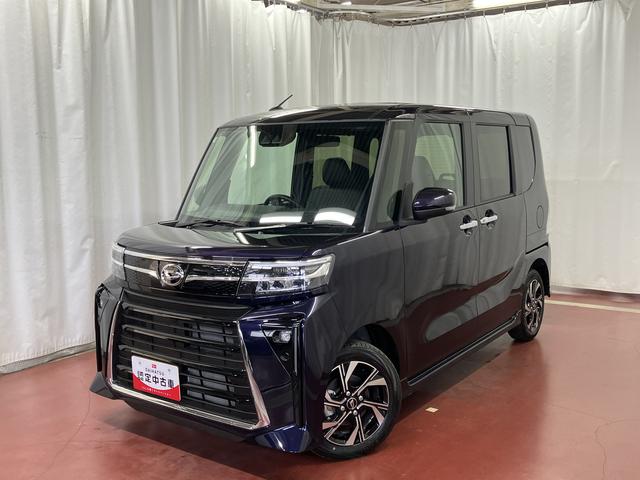 タントカスタムＸ届出済未使用車　展示車　ワンオーナー車　禁煙　誤発進抑制　シートヒーター　ＬＥＤ　スマートキー　盗難防止システム　オートライト　衝突安全ボディ　両側電動スライドドア　アイドリングストップ　整備記録簿（長崎県）の中古車