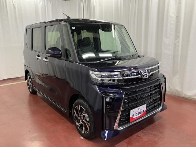 タントカスタムＸ届出済未使用車　展示車　ワンオーナー車　禁煙　誤発進抑制　シートヒーター　ＬＥＤ　スマートキー　盗難防止システム　オートライト　衝突安全ボディ　両側電動スライドドア　アイドリングストップ　整備記録簿（長崎県）の中古車