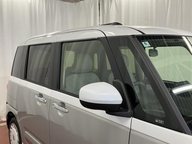 ムーヴキャンバスストライプスＧ届出済未使用車　展示車　禁煙　踏み間違い防止　セキュリティ　スマートキー　ＬＥＤ　シートヒーター　車線逸脱警告　アイドリングストップ　オートライト　安全ボディ　両側電動スライドドア　点検記録簿（長崎県）の中古車