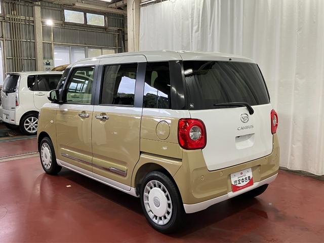 ムーヴキャンバスストライプスＧ届出済未使用車　展示車　踏み間違い防止　セキュリティ　　禁煙　プッシュスタートスマートキー　電格ミラー　ＬＥＤヘッドライト　シートヒーター　キーフリーシステム　車線逸脱警告　オートハイビーム（長崎県）の中古車