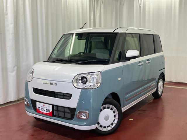 ムーヴキャンバスストライプスＧひょう害車　届出済未使用車　展示車　両側パワードア　スマートキー　軽減ブレーキ　禁煙　セキュリティ　電格ミラー　ＬＥＤライト　レーンキープ　フロントベンチシート　シ−トヒ−タ−（長崎県）の中古車