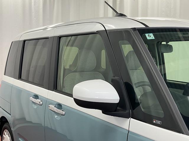 ムーヴキャンバスストライプスＧひょう害車　届出済未使用車　展示車　両側パワードア　スマートキー　軽減ブレーキ　禁煙　セキュリティ　電格ミラー　ＬＥＤライト　レーンキープ　フロントベンチシート　シ−トヒ−タ−（長崎県）の中古車