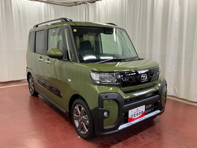 タントファンクロスターボ届出済未使用車　展示車　誤発進抑制機能　車線逸脱警報　電格ミラー　ＥＣＯアイドル　ＬＥＤライト　禁煙　シートヒーター　オートライト　キーフリー　セキュリティアラーム　１オーナー　衝突安全ボディ　アルミ（長崎県）の中古車