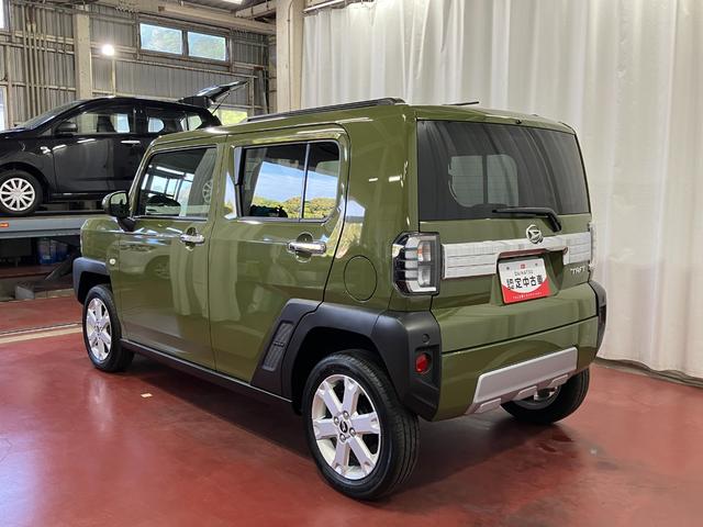タフトＧ　クロムベンチャー届出済未使用車　元展示車　衝突回避支援システム　アイドリングストップ　車線逸脱警報　バックモニター　電動格納式ミラー　１オーナー　禁煙　前席シートヒーター　ＬＥＤヘッドライト　セキュリティアラーム（長崎県）の中古車