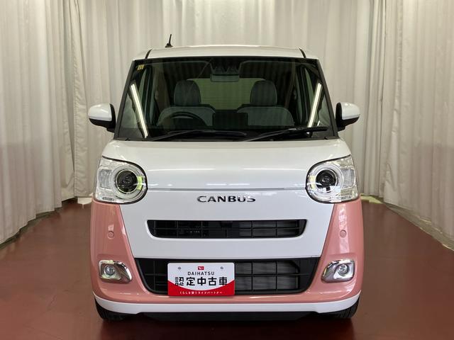 ムーヴキャンバスストライプスＧひょう害車　届出済未使用車　展示車　両側パワードア　スマートキー　禁煙　セキュリティアラーム　電格ミラー　ＬＥＤライト　レーンキープ　フロントベンチシート　シ−トヒ−タ−（長崎県）の中古車