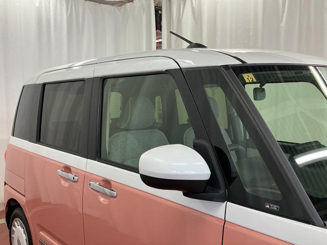 ムーヴキャンバスストライプスＧひょう害車　届出済未使用車　展示車　両側パワードア　スマートキー　禁煙　セキュリティアラーム　電格ミラー　ＬＥＤライト　レーンキープ　フロントベンチシート　シ−トヒ−タ−（長崎県）の中古車