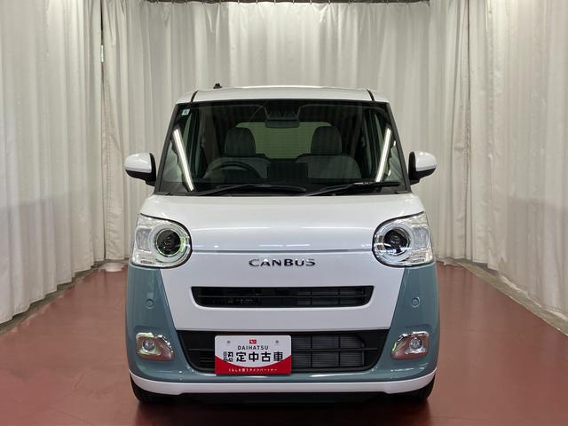 ムーヴキャンバスストライプスＧ元展示車　衝突被害軽減システム　アイドリングストップ　禁煙　電動格納式ドアミラー　ＬＥＤライト　イモビライザー　車線逸脱警告　シートヒーター　スマートキー　ベンチシート　オートライト（長崎県）の中古車