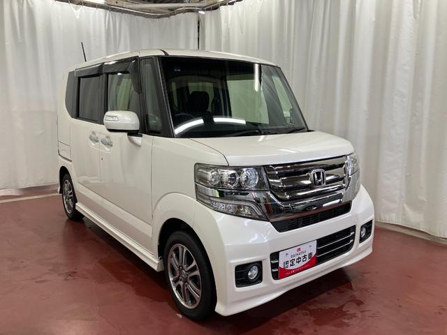 Ｎ−ＢＯＸカスタムＧ・Ｌパッケージ下取車　ナビ　バックカメラ　ＴＶ　アイドリングストップ　オートライト　スマートキー　ＤＶＤ　衝突安全ボディ　運転席エアバッグ　助手席エアバッグ　両側スライド片側電動ドア　ＡＢＳ　ＥＴＣ（長崎県）の中古車