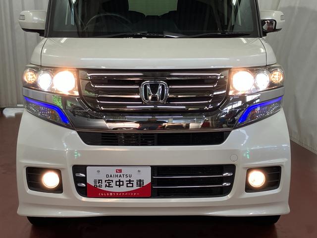 Ｎ−ＢＯＸカスタムＧ・Ｌパッケージ下取車　ナビ　バックカメラ　ＴＶ　アイドリングストップ　オートライト　スマートキー　ＤＶＤ　衝突安全ボディ　運転席エアバッグ　助手席エアバッグ　両側スライド片側電動ドア　ＡＢＳ　ＥＴＣ（長崎県）の中古車