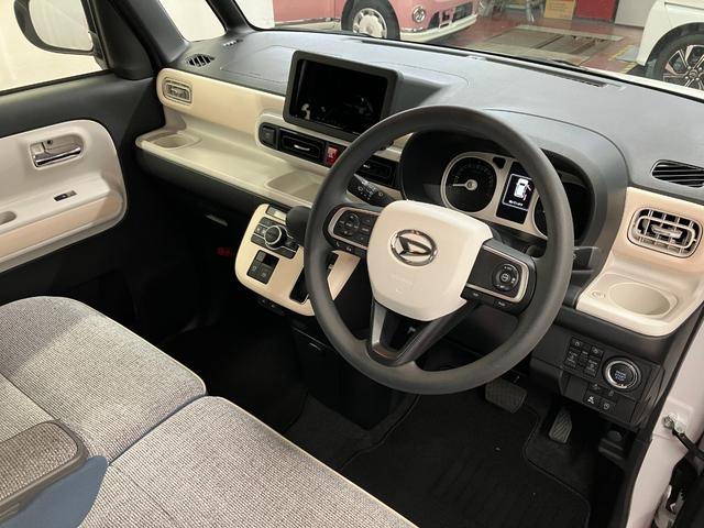 ムーヴキャンバスストライプスＧターボ元試乗車　１オーナー　ターボ車　スマートキー　アダプティブクルーズコントロール　シートヒーター　オートマチックハイビーム　レーンアシスト　ＬＥＤヘッドランプ　両側電動スライドドア　記録簿　盗難防止（長崎県）の中古車