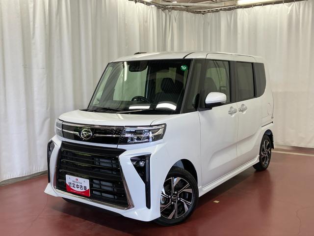タントカスタムＸ届出済未使用車　元展示車　衝突被害軽減システム　アイドリングストップ　両側電動スライドドア　シートヒーター　電動格納式ドアミラー　禁煙　車線逸脱警報装置　スマートキ−　ＬＥＤヘッドランプ　オートライト（長崎県）の中古車