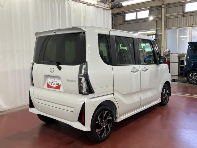 タントカスタムＸ届出済未使用車　元展示車　衝突被害軽減システム　アイドリングストップ　両側電動スライドドア　シートヒーター　電動格納式ドアミラー　禁煙　車線逸脱警報装置　スマートキ−　ＬＥＤヘッドランプ　オートライト（長崎県）の中古車