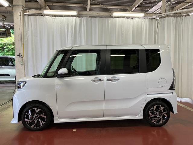 タントカスタムＸ届出済未使用車　元展示車　衝突被害軽減システム　アイドリングストップ　両側電動スライドドア　シートヒーター　電動格納式ドアミラー　禁煙　車線逸脱警報装置　スマートキ−　ＬＥＤヘッドランプ　オートライト（長崎県）の中古車