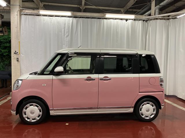 ムーヴキャンバスＧメイクアップＶＳ　ＳＡIIIひょう害車　ナビ　パノラマカメラ　ドラレコ　ＴＶ　ブルートゥース　衝突被害軽減システム　ＬＥＤヘッドランプ　スマートキー　オートマチックハイビーム　シートヒーター　ＥＴＣ　ＤＶＤ　オートライト（長崎県）の中古車