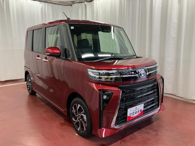 タントカスタムＸひょう害車　届出済未使用車　元展示車　スマートキー　プッシュスタート　アイドリングストップ　両側電動スライドドア　衝突被害軽減システム　オートマチックハイビーム　イモビ　車線逸脱警報　シートヒーター（長崎県）の中古車