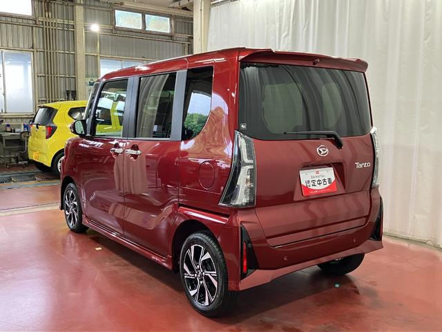 タントカスタムＸひょう害車　届出済未使用車　元展示車　スマートキー　プッシュスタート　アイドリングストップ　両側電動スライドドア　衝突被害軽減システム　オートマチックハイビーム　イモビ　車線逸脱警報　シートヒーター（長崎県）の中古車