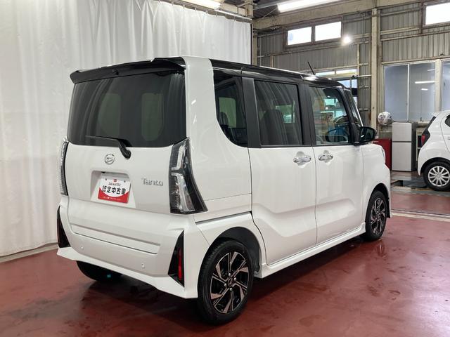 タントカスタムＸ届出済未使用車　元展示車　スマートキー　プッシュスタート　アイドリングストップ　両側電動スライドドア　衝突被害軽減システム　オートマチックハイビーム　電動格納式ドアミラー　車線逸脱警報　シートヒーター（長崎県）の中古車
