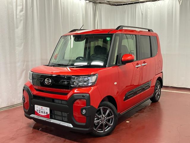 タントファンクロス届出済未使用車　元展示車　衝突被害軽減システム　シートヒーター　誤発進抑制装置　オートマチックハイビーム　禁煙　両側電動スライドドア　ＬＥＤヘッドランプ　車線逸脱警報　オートライト　スマートキー（長崎県）の中古車