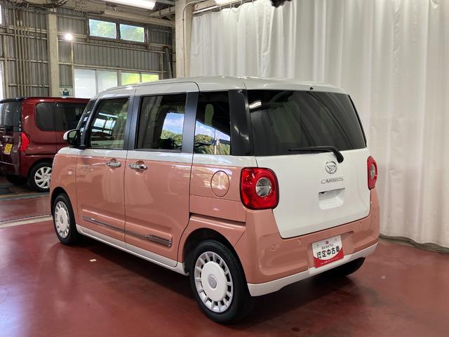 ムーヴキャンバスストライプスＧターボ元試乗車　ディスプレイオーディオ　ターボ車　ブルートゥース　衝突被害軽減システム　ＴＶ　シートヒーター　１オーナー　バックカメラ　アダプティブクルーズコントロール　オートマチックハイビーム（長崎県）の中古車