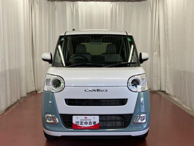 ムーヴキャンバスストライプスＧ届出済未使用車　元展示車　両側自動スライドドア　衝突被害軽減システム　イモビライザー　アイドリングストップ　電動格納式ドアミラー　シートヒーター　ＬＥＤヘッドランプ　スマートキー　プッシュスタート（長崎県）の中古車