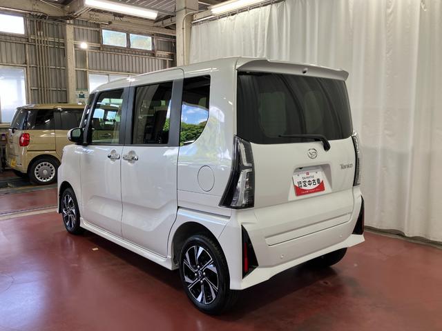 タントカスタムＸ届出済未使用車　元展示車　１オーナー　スマートキー　プッシュスタート　アイドリングストップ　両側電動スライドドア　衝突被害軽減システム　禁煙　ＬＥＤヘッドランプ　車線逸脱警報　シートヒーター　記録簿（長崎県）の中古車