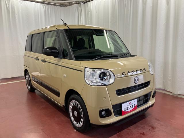 ムーヴキャンバスセオリーＧターボ元試乗車　アダプティブクルーズコントロール　シートヒーター　電動格納式ドアミラー　両側電動スライドドア　車線逸脱警報　ＬＥＤヘッドランプ　オートマチックハイビーム　スマートキー　プッシュスタート（長崎県）の中古車