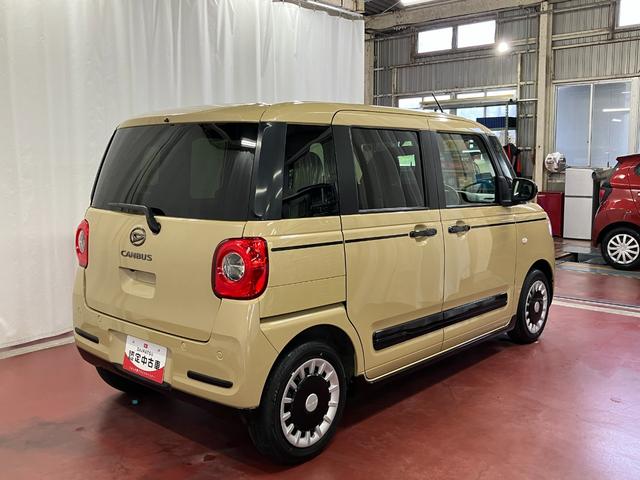 ムーヴキャンバスセオリーＧターボ元試乗車　アダプティブクルーズコントロール　シートヒーター　電動格納式ドアミラー　両側電動スライドドア　車線逸脱警報　ＬＥＤヘッドランプ　オートマチックハイビーム　スマートキー　プッシュスタート（長崎県）の中古車