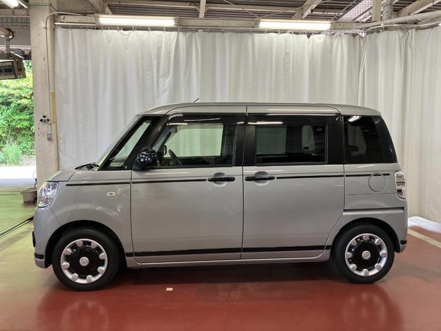 ムーヴキャンバスＸブラックアクセントリミテッド　ＳＡIII下取車　ナビ　ＴＶ　全周囲カメラ　ブルートゥース　セキュリティアラーム　衝突被害軽減システム　電動格納式ドアミラー　両側電動スライドドア　ＥＴＣ　ドラレコ　オートライト　スマートキー　車線逸脱警報（長崎県）の中古車