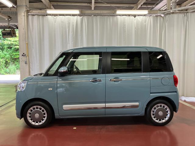 ムーヴキャンバスセオリーＧターボ元試乗車　アダプティブクルーズコントロール　シートヒーター　電動格納式ドアミラー　両側電動スライドドア　車線逸脱警報　ＬＥＤヘッドランプ　オートマチックハイビーム　スマートキー　プッシュスタート（長崎県）の中古車