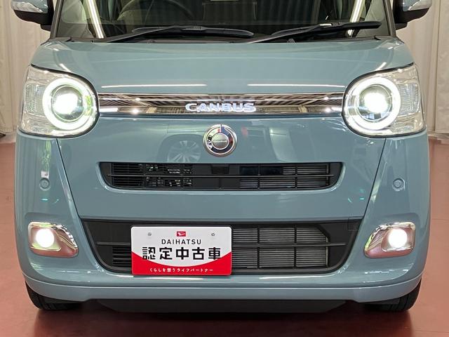 ムーヴキャンバスセオリーＧターボ元試乗車　アダプティブクルーズコントロール　シートヒーター　電動格納式ドアミラー　両側電動スライドドア　車線逸脱警報　ＬＥＤヘッドランプ　オートマチックハイビーム　スマートキー　プッシュスタート（長崎県）の中古車