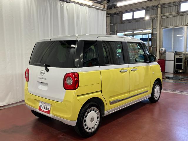 ムーヴキャンバスストライプスＧ届出済未使用車　元展示車　両側電動スライドドア　衝突被害軽減システム　イモビライザー　アイドリングストップ　電動格納式ドアミラー　シートヒーター　ＬＥＤヘッドランプ　スマートキー　プッシュスタート（長崎県）の中古車