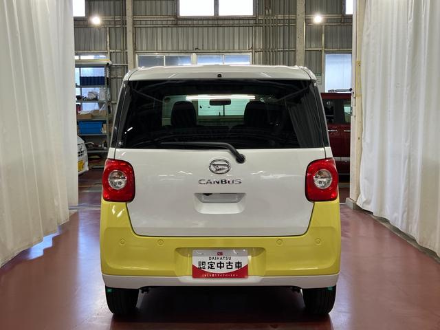 ムーヴキャンバスストライプスＧ届出済未使用車　元展示車　両側電動スライドドア　衝突被害軽減システム　イモビライザー　アイドリングストップ　電動格納式ドアミラー　シートヒーター　ＬＥＤヘッドランプ　スマートキー　プッシュスタート（長崎県）の中古車