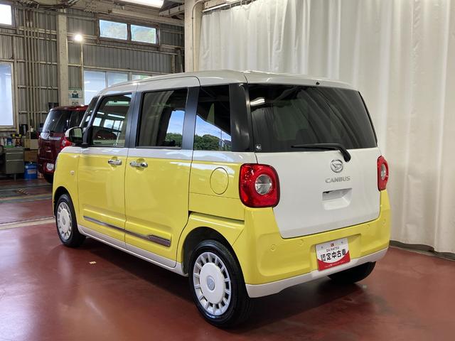 ムーヴキャンバスストライプスＧ届出済未使用車　元展示車　両側電動スライドドア　衝突被害軽減システム　イモビライザー　アイドリングストップ　電動格納式ドアミラー　シートヒーター　ＬＥＤヘッドランプ　スマートキー　プッシュスタート（長崎県）の中古車