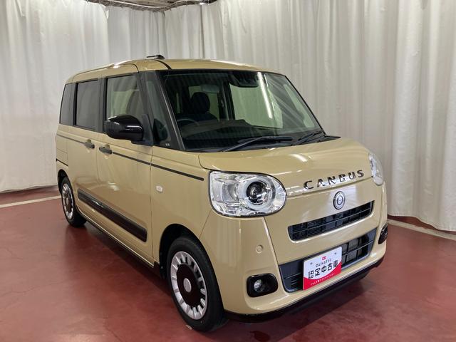 ムーヴキャンバスセオリーＧターボ元試乗車　アダプティブクルーズコントロール　シートヒーター　電動格納式ドアミラー　両側電動スライドドア　車線逸脱警報　ＬＥＤヘッドランプ　オートマチックハイビーム　スマートキー　プッシュスタート（長崎県）の中古車