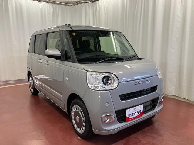 ムーヴキャンバスセオリーＧひょう害車　届出済未使用車　元展示車　アイドリングストップ　衝突被害軽減システム　電動格納ミラー　ＬＥＤヘッドランプ　シートヒーター　両側電動スライドドア　オートライト　ベンチシート　イモビライザー（長崎県）の中古車