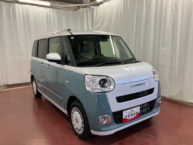 ムーヴキャンバスストライプスＧ元展示車　アイドリングストップ　セキュリティアラーム　スマートキー　プッシュスタート　シートヒーター　１オーナー　ＬＥＤヘッドランプ　車線逸脱警報　ベンチシート　オートマチックハイビーム　安全ボディ（長崎県）の中古車