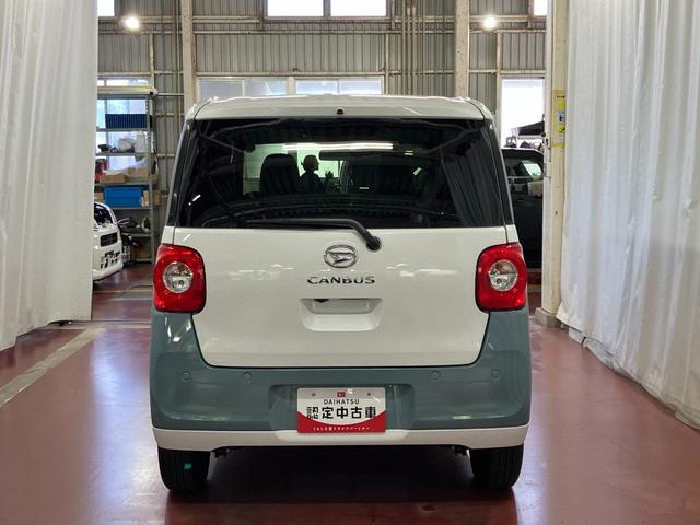 ムーヴキャンバスストライプスＧ元展示車　アイドリングストップ　セキュリティアラーム　スマートキー　プッシュスタート　シートヒーター　１オーナー　ＬＥＤヘッドランプ　車線逸脱警報　ベンチシート　オートマチックハイビーム　安全ボディ（長崎県）の中古車