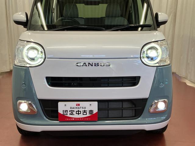 ムーヴキャンバスストライプスＧ元展示車　アイドリングストップ　セキュリティアラーム　スマートキー　プッシュスタート　シートヒーター　１オーナー　ＬＥＤヘッドランプ　車線逸脱警報　ベンチシート　オートマチックハイビーム　安全ボディ（長崎県）の中古車