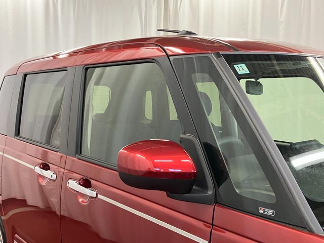 ムーヴキャンバスセオリーＧ届出済未使用車　元展示車　アイドリングストップ　衝突被害軽減システム　電動格納ミラー　ＬＥＤヘッドランプ　シートヒーター　両側電動スライドドア　オートライト　イモビライザー　衝突安全ボディ　１オーナー（長崎県）の中古車